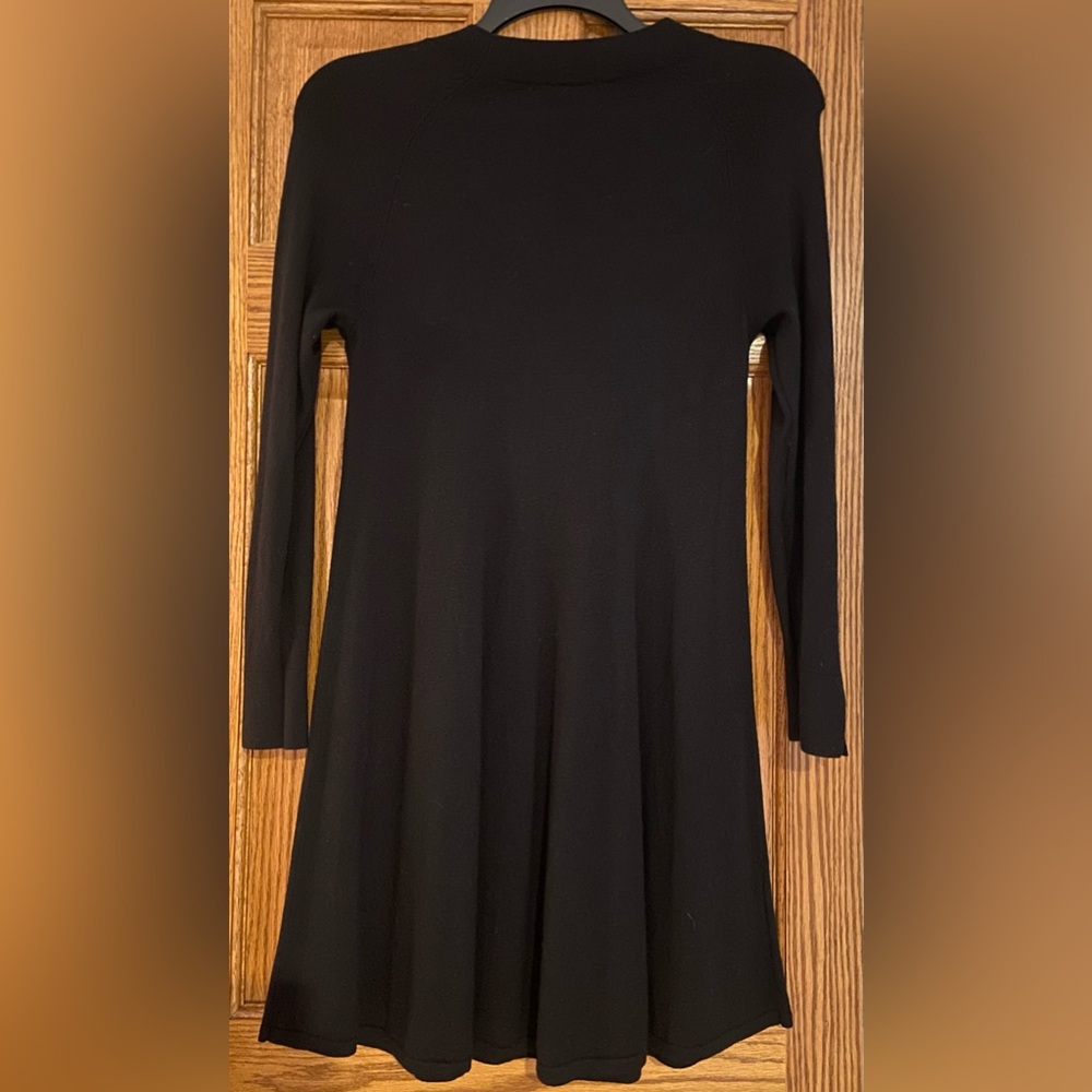 LOFT LONG SLEEVE BLACK SWEATER DRESS SIZE EXTRA SMALL